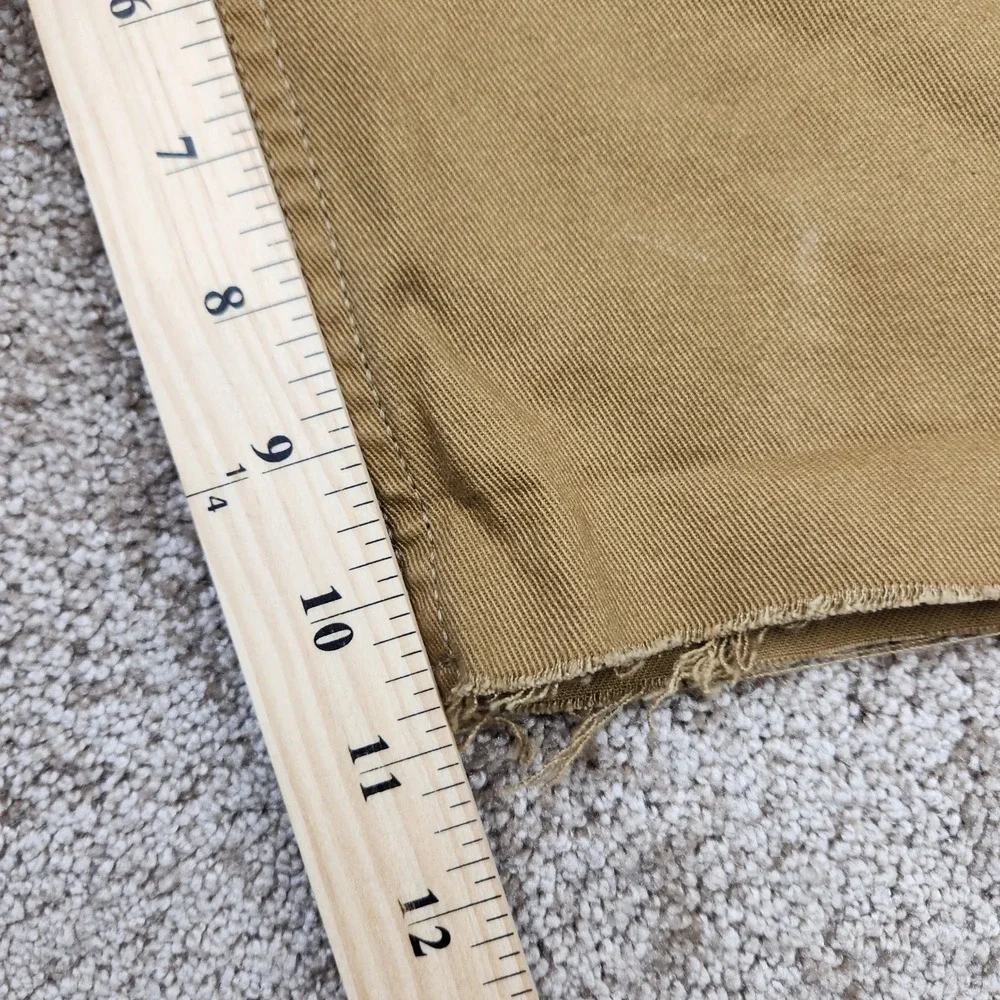 Levis 511 Slim Fit Cut Off Shorts Tan Khaki Twill Mens 36 Raw Hem 36555-0241